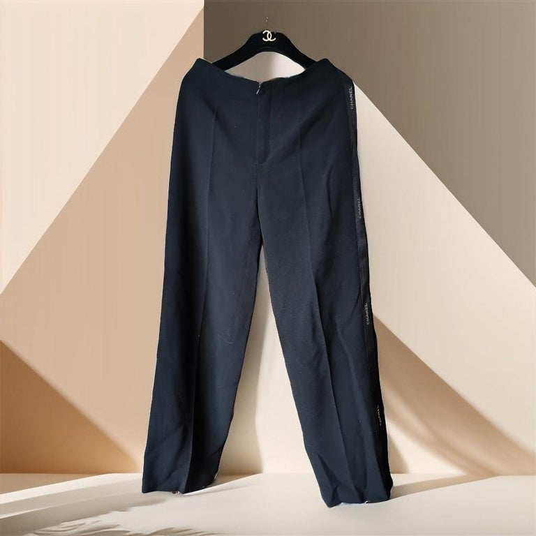 Chanel and Karl Lagerfeld vintage CHANEL Side Ribbon Logo Pants  