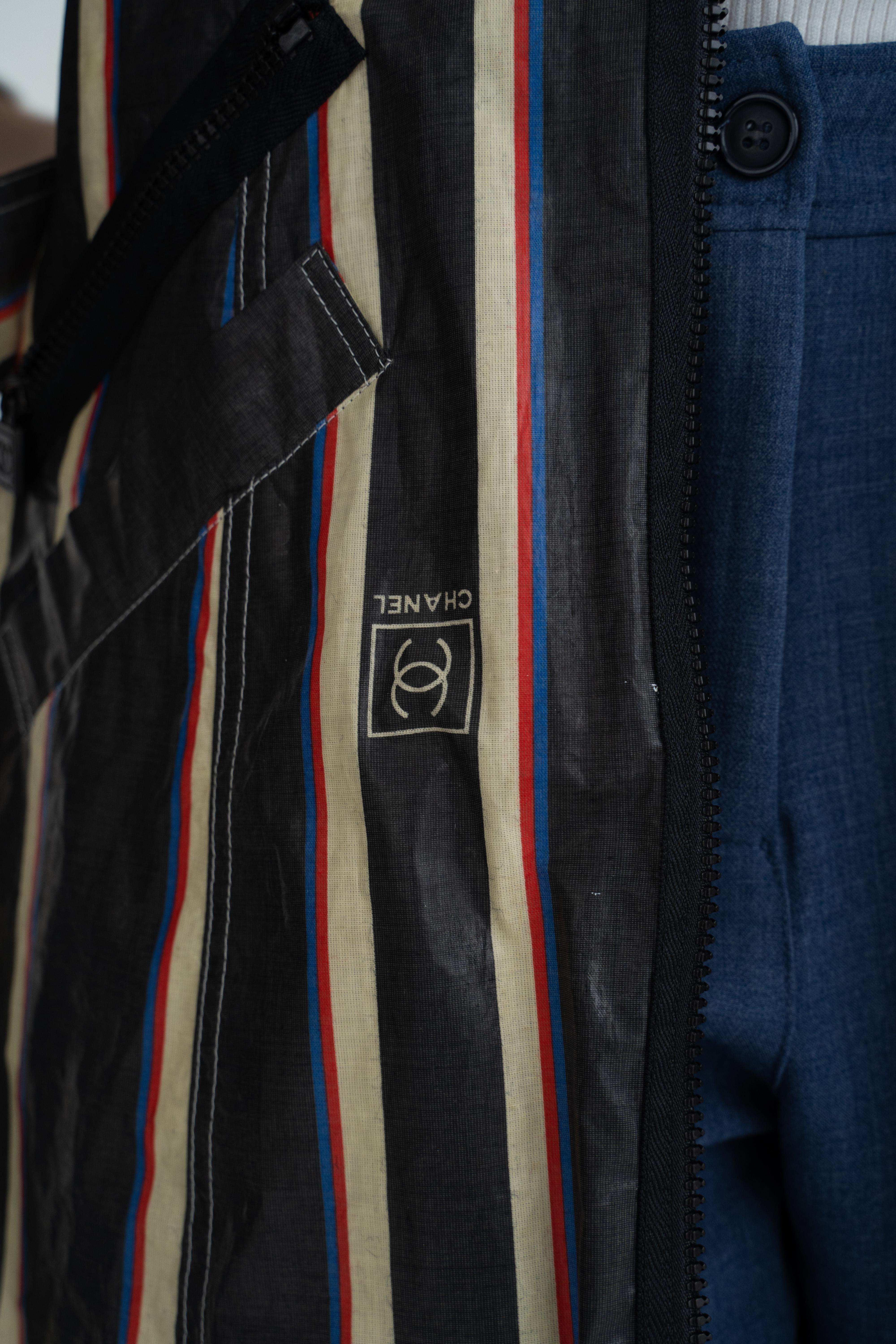 Women's Chanel & Karl LagerfeldVintage Collection Raincoat logo Sport Line coat 2007