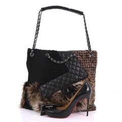 Chanel Karl's Fantasy Cabas Tote Fur and Quilted Leather