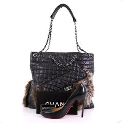 Chanel Karl's Fantasy Cabas Tote Fur and Quilted Leather