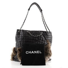 Chanel Karl's Fantasy Cabas Tote Fur and Quilted Leather