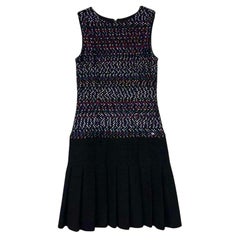 Chanel Kate Middleton Style Black Tweed Dress 38 FR
