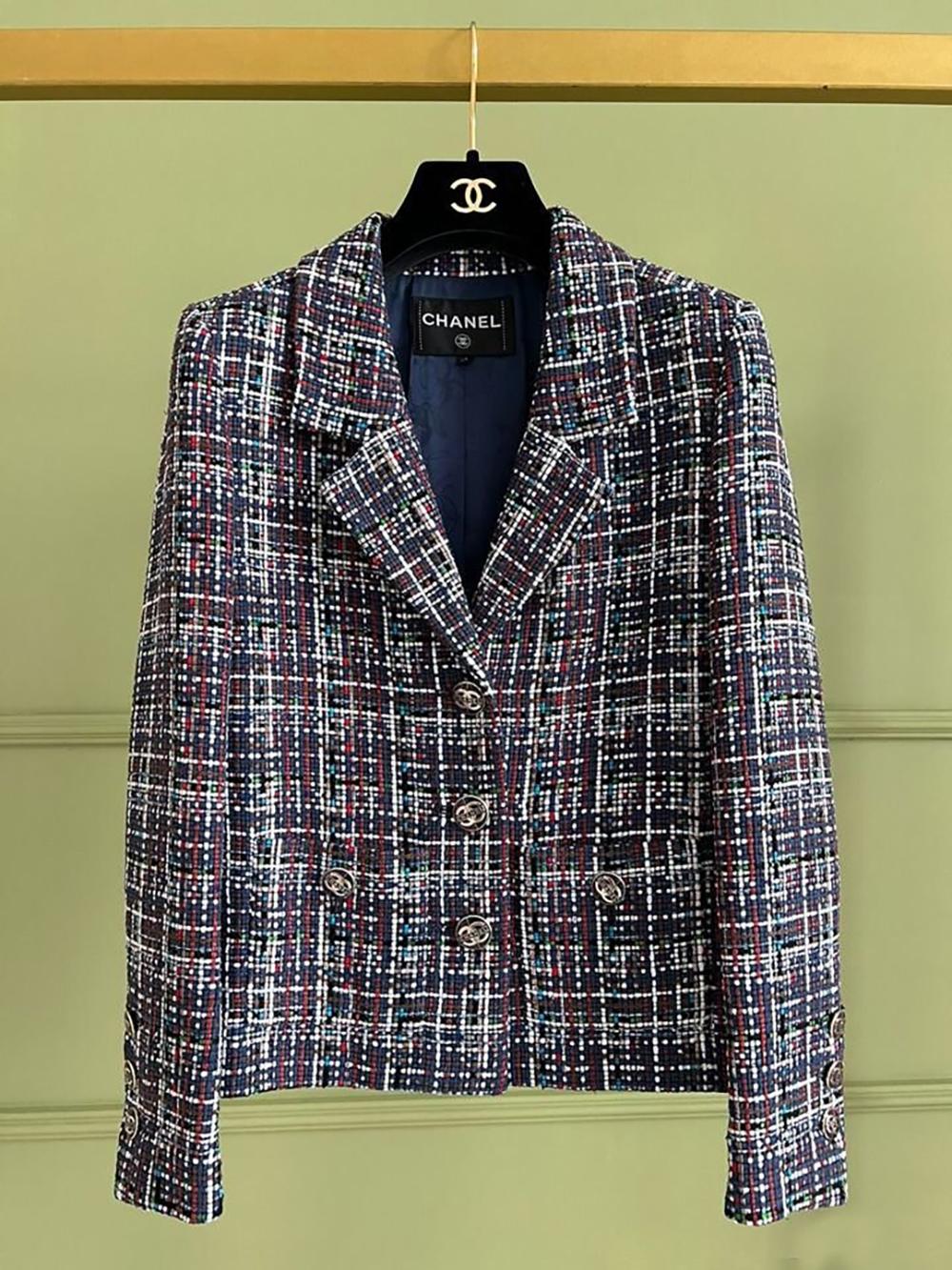 Chanel Kate Middleton Style Ribbon Tweed Jacket In Excellent Condition In Dubai, AE