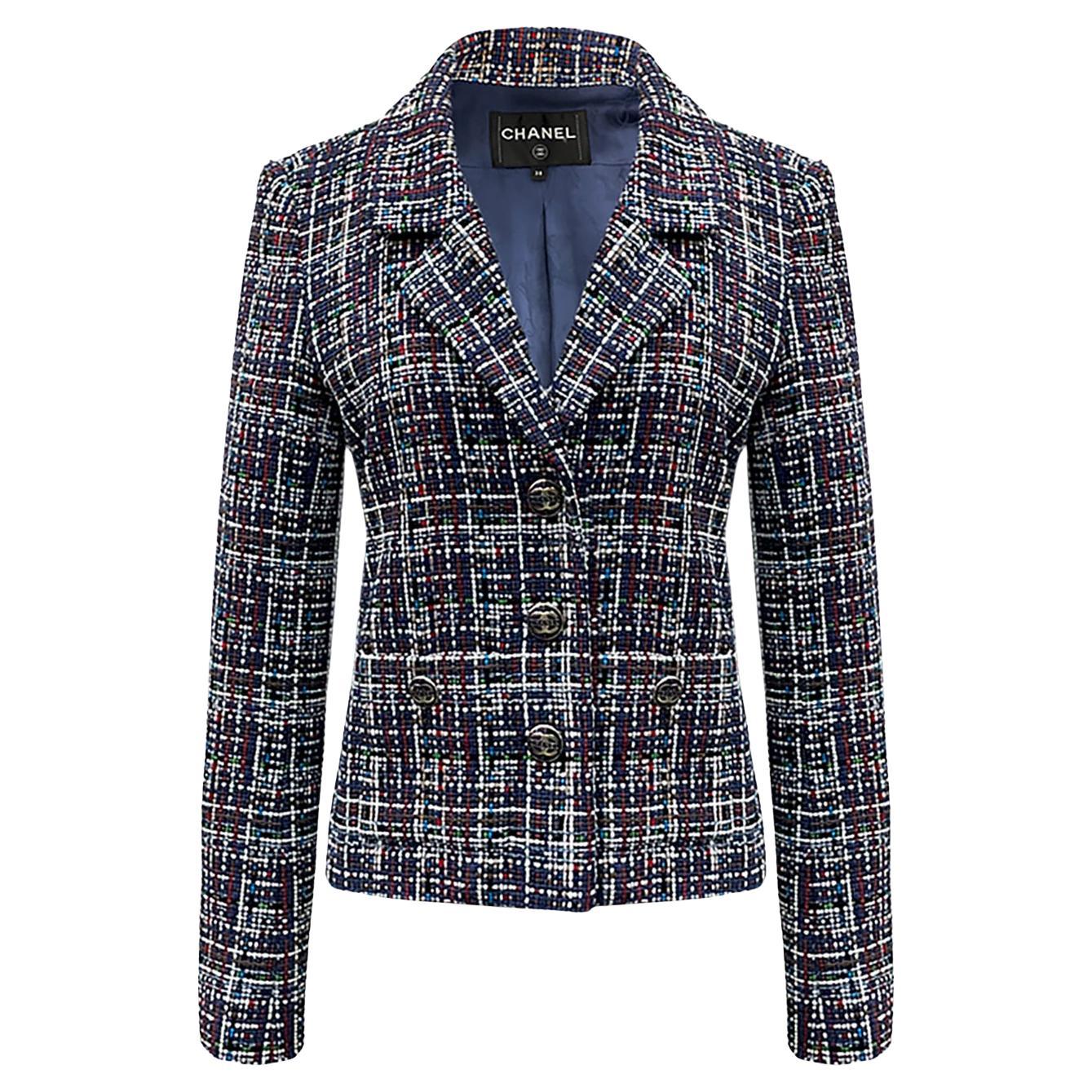 Chanel Kate Middleton Style Ribbon Tweed Jacket For Sale at 1stDibs