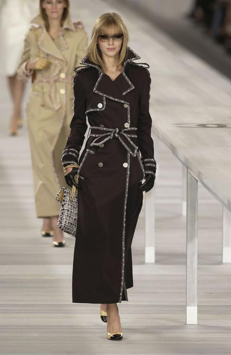 Chanel Kate Moss Iconic Ad Campaign Black Trench
