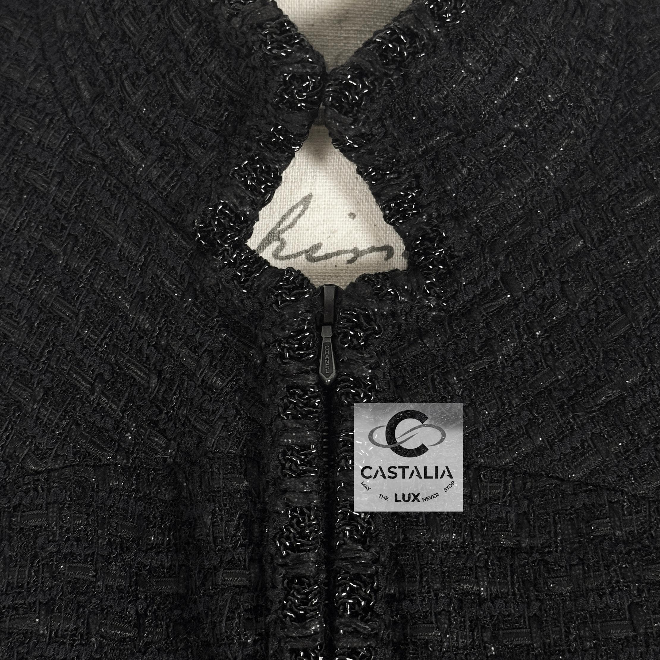 Chanel Kate Moss Style Black Lesage Tweed Jacket 6