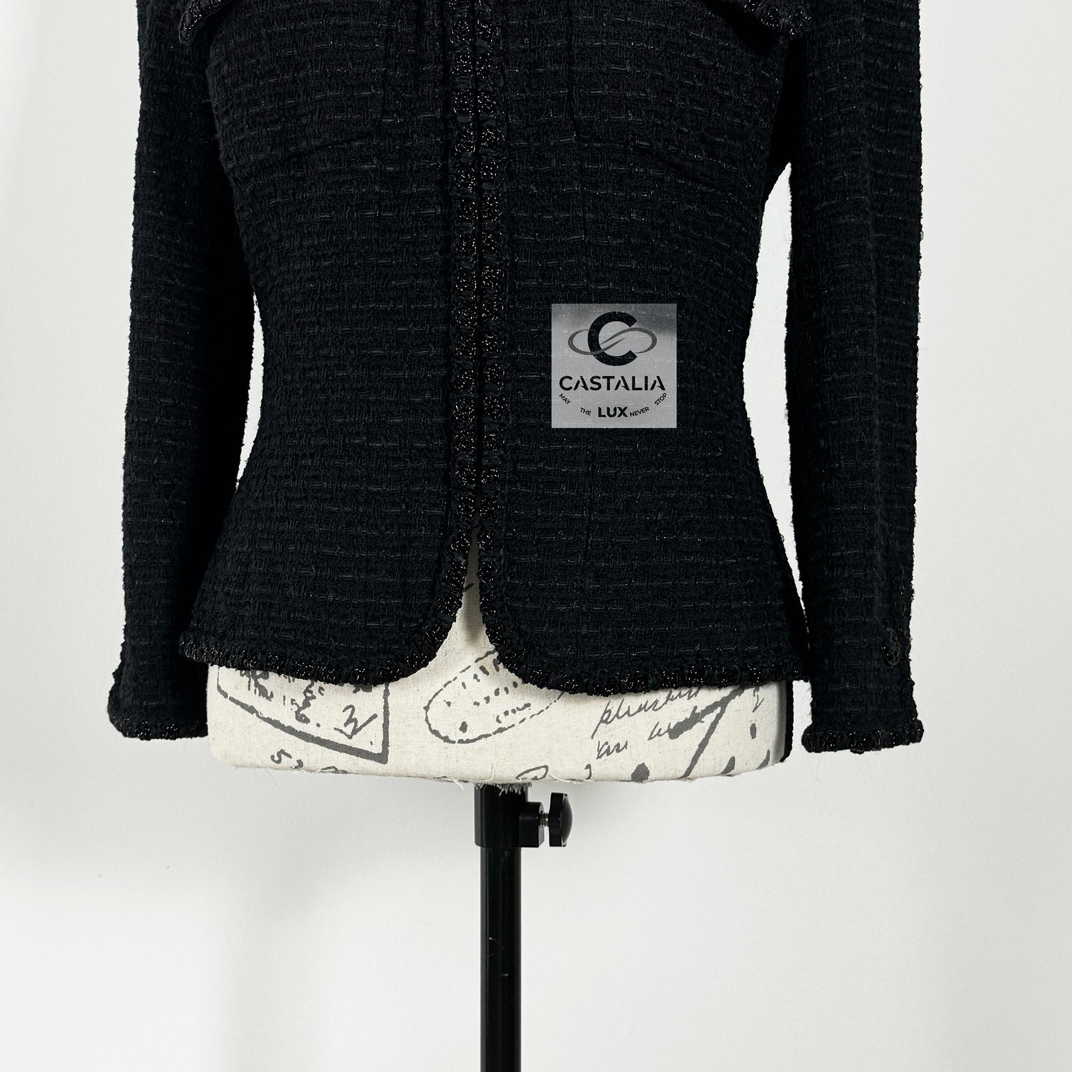 Chanel Kate Moss Style Black Lesage Tweed Jacket 7