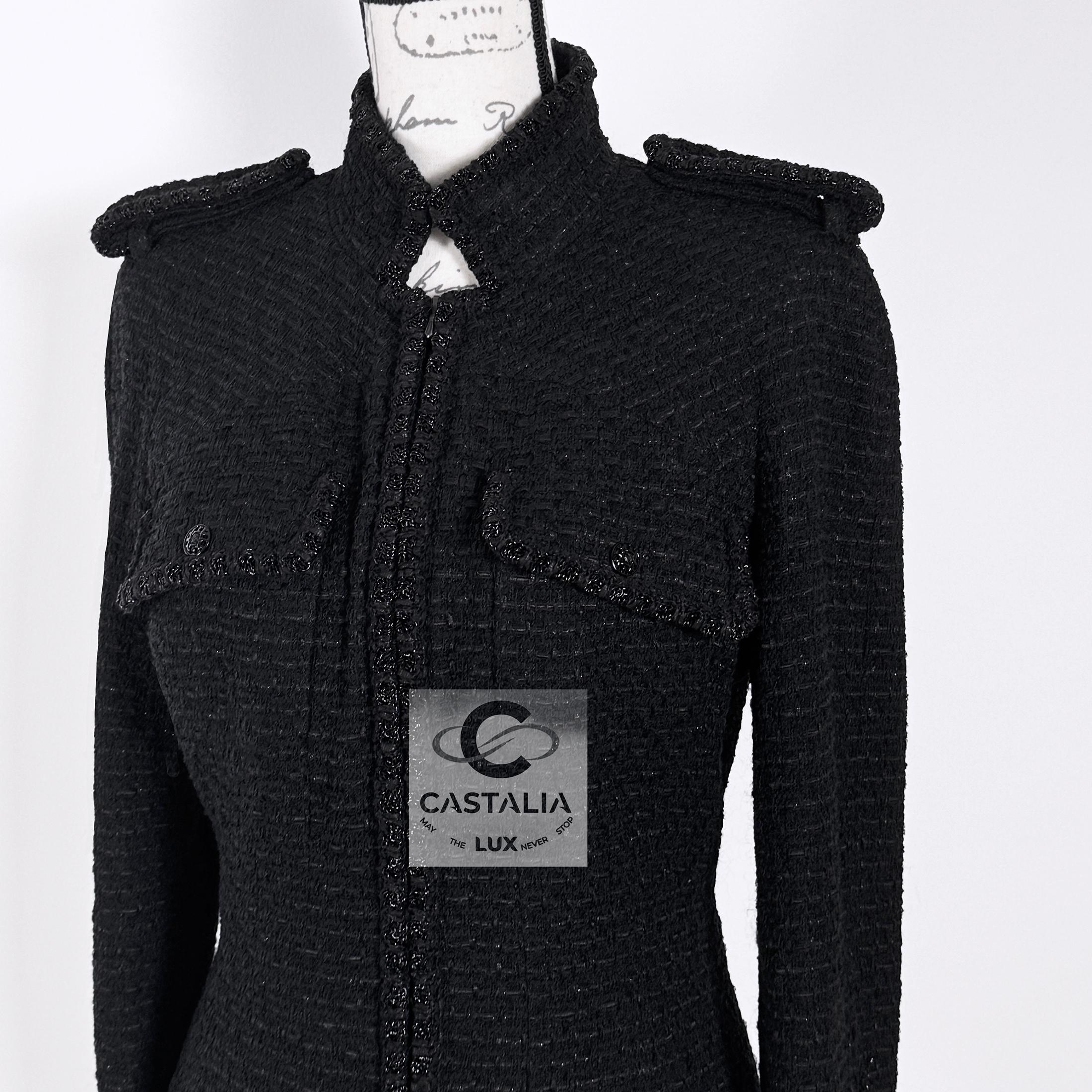Chanel Kate Moss Style Black Lesage Tweed Jacket 8