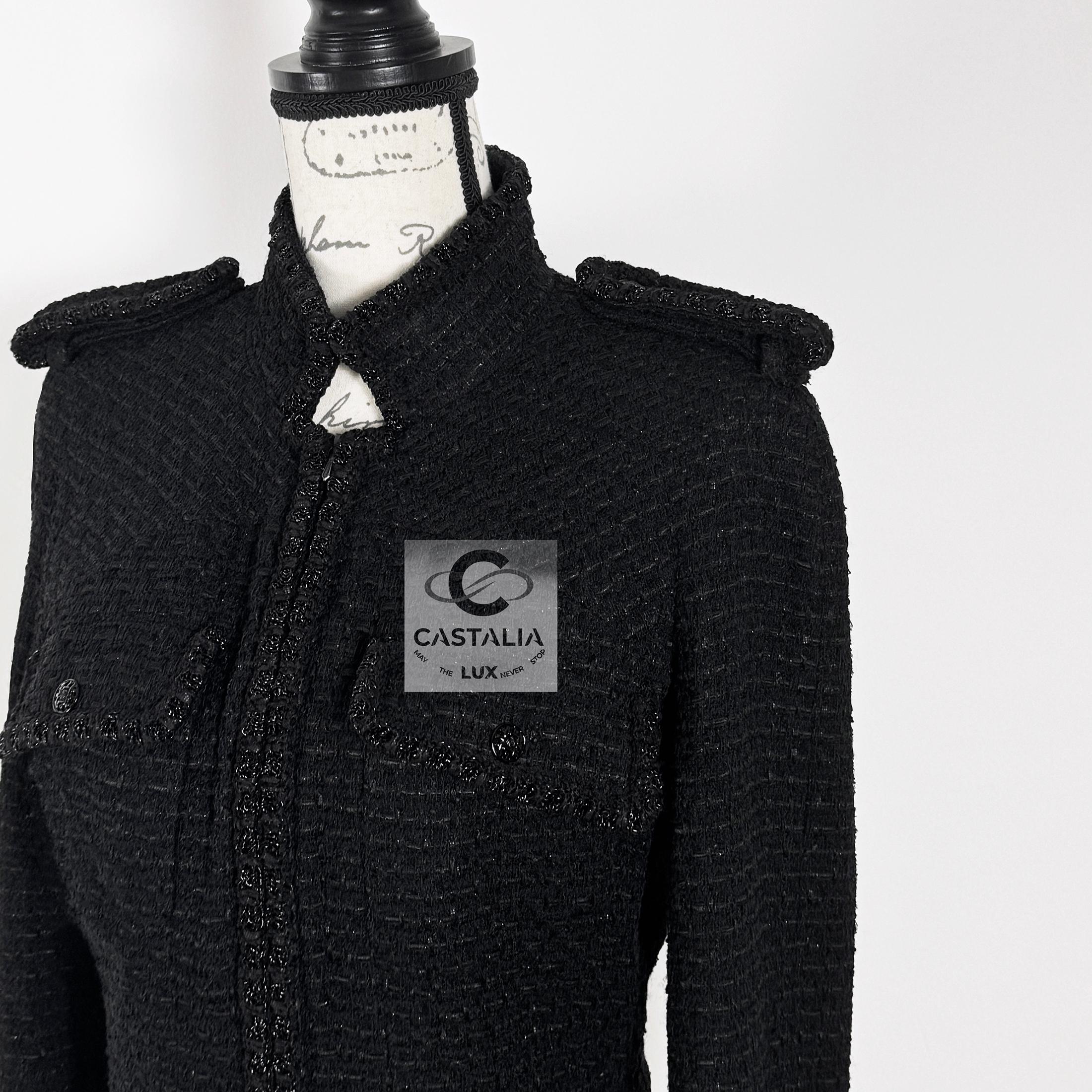Chanel Kate Moss Style Black Lesage Tweed Jacket 9