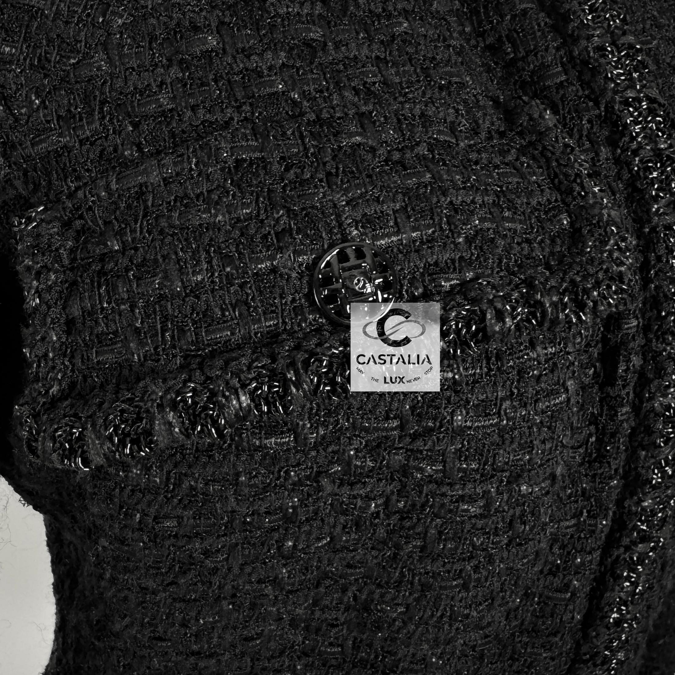 Chanel Kate Moss Style Black Lesage Tweed Jacket 11