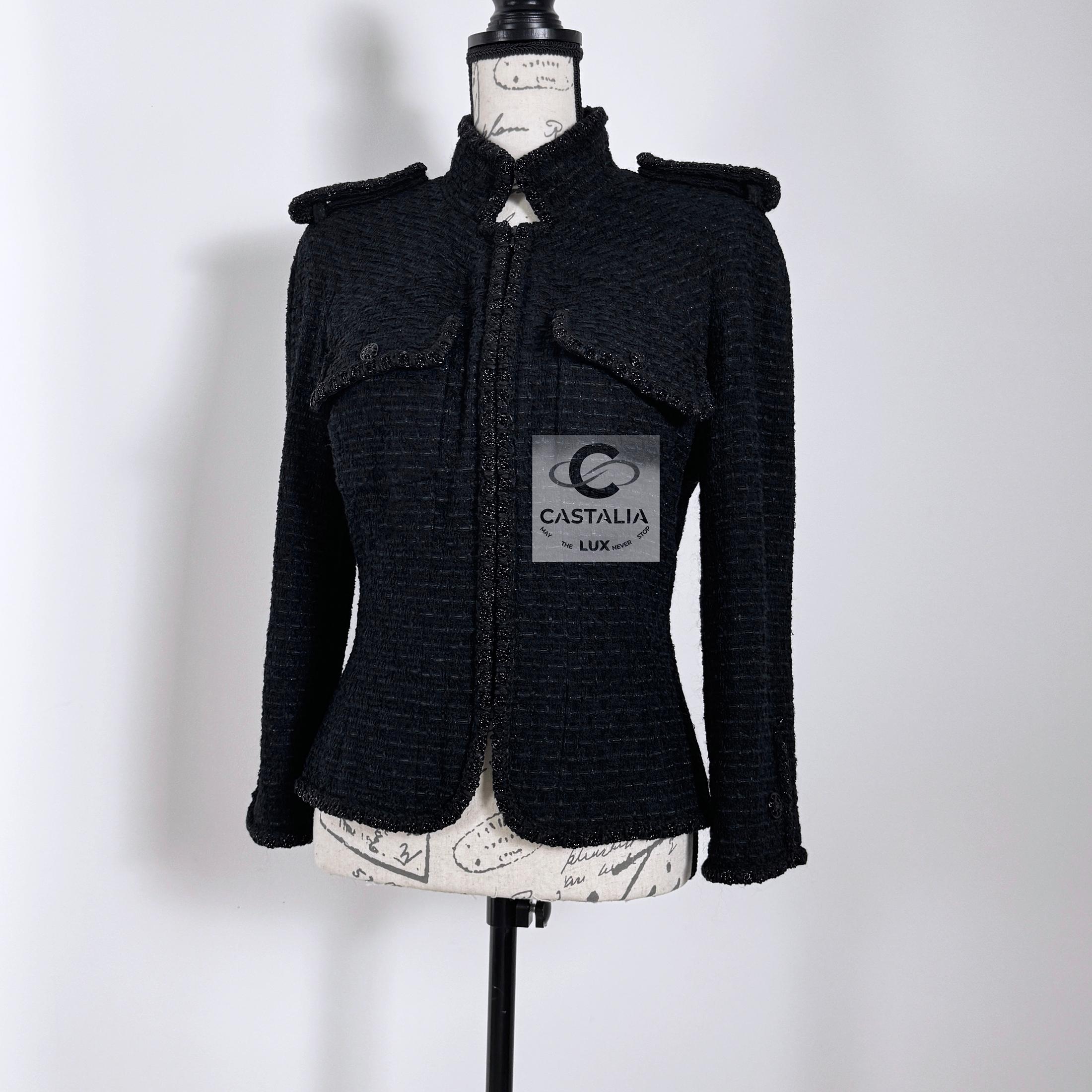Chanel Kate Moss Style Black Lesage Tweed Jacket In New Condition In Dubai, AE