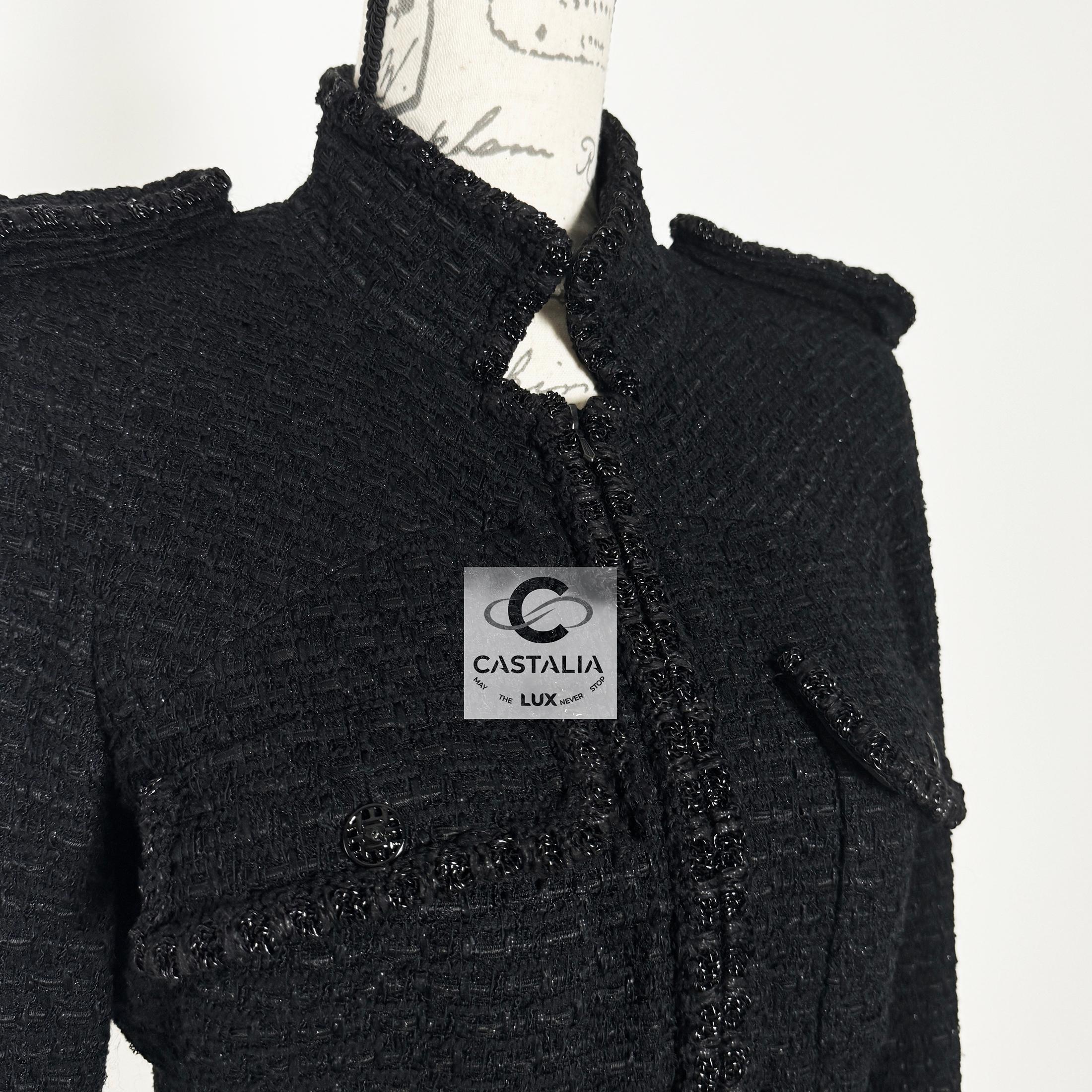 Chanel Kate Moss Style Black Lesage Tweed Jacket 1