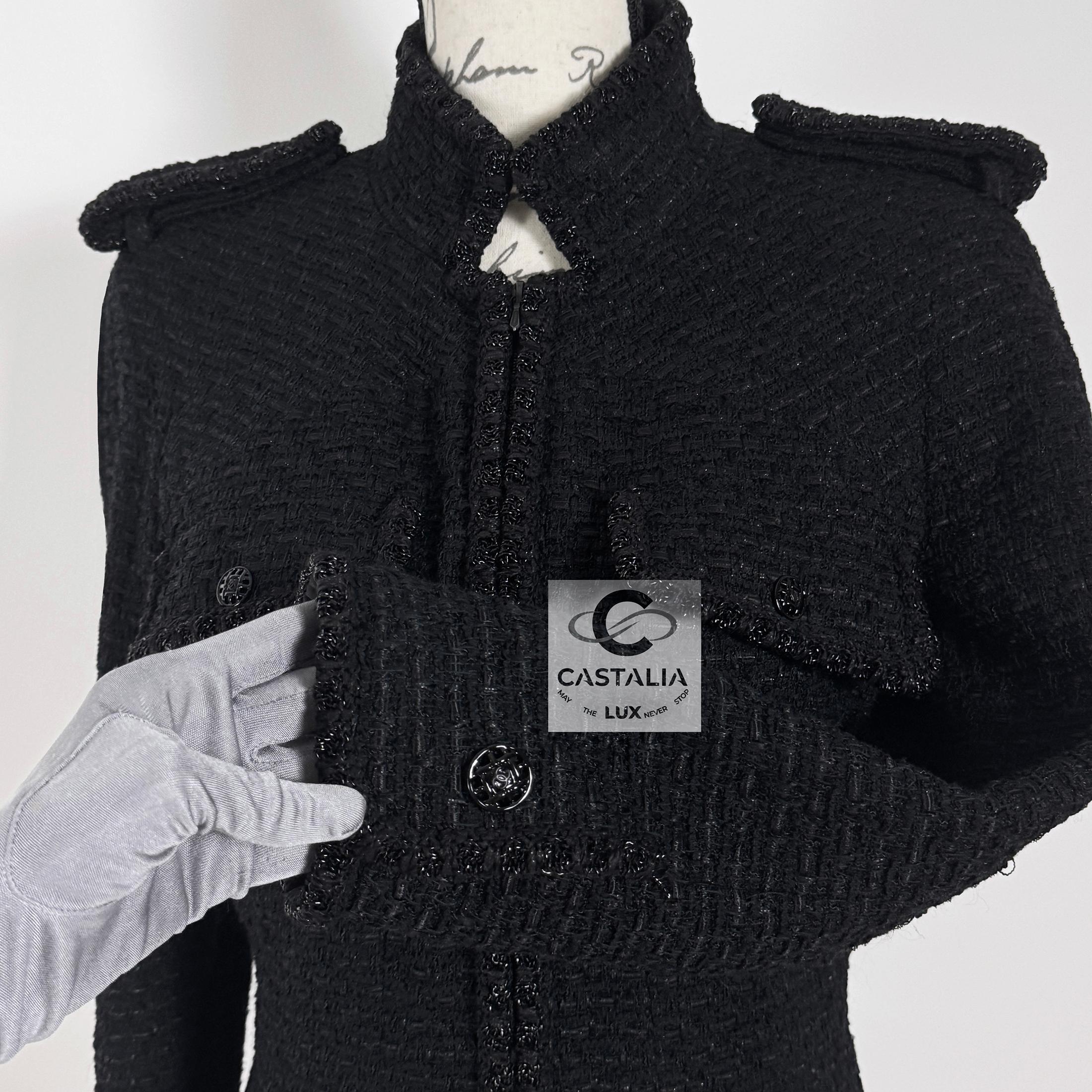 Chanel Kate Moss Style Black Lesage Tweed Jacket 2