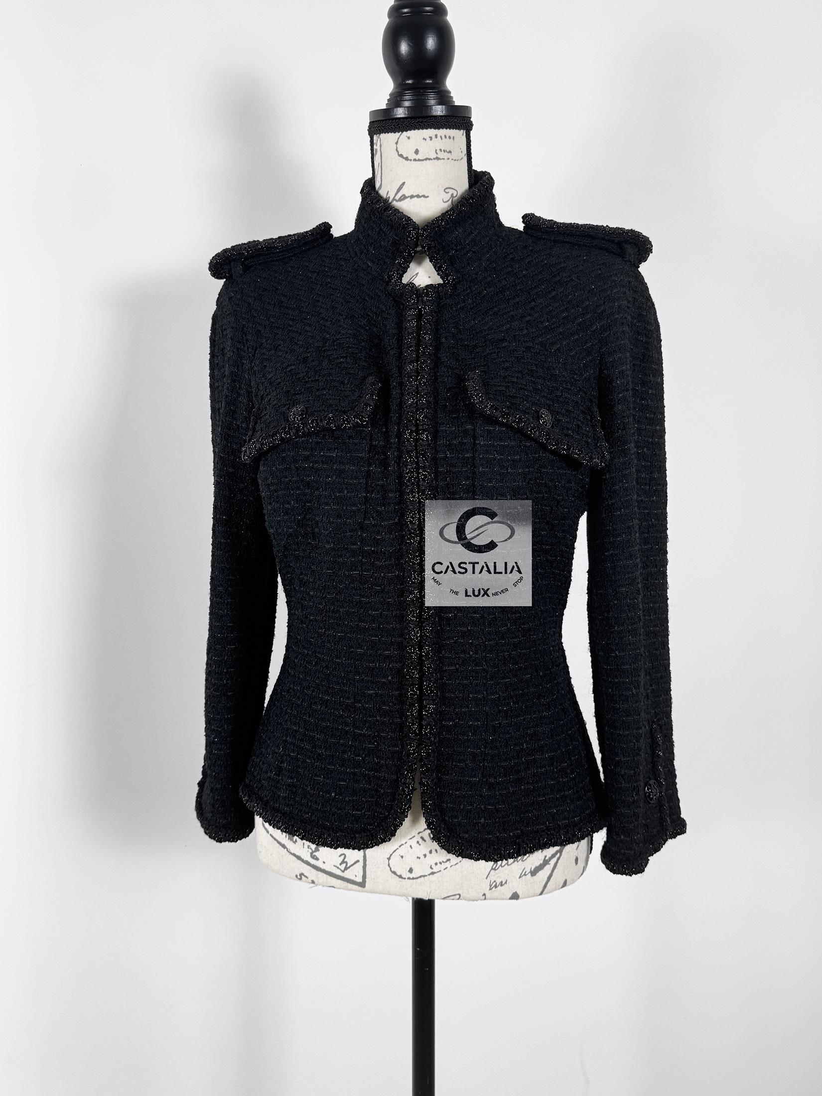 Chanel Kate Moss Style Black Lesage Tweed Jacket 3