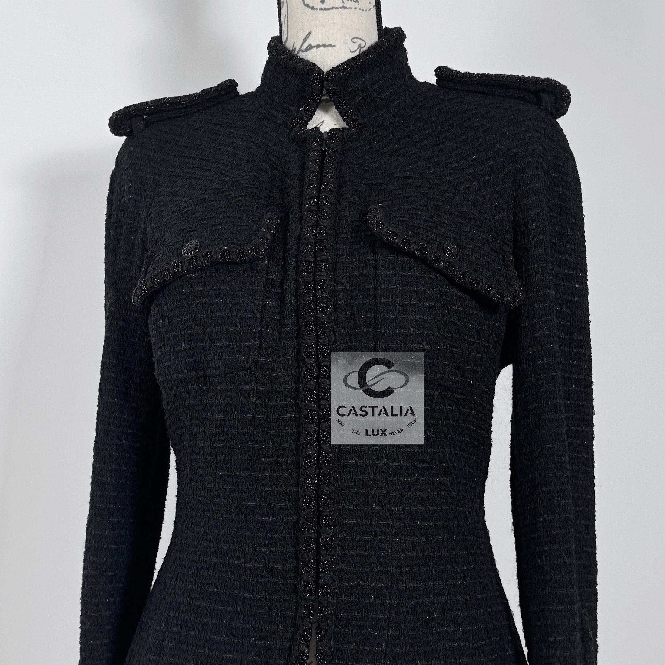 Chanel Kate Moss Style Black Lesage Tweed Jacket 4