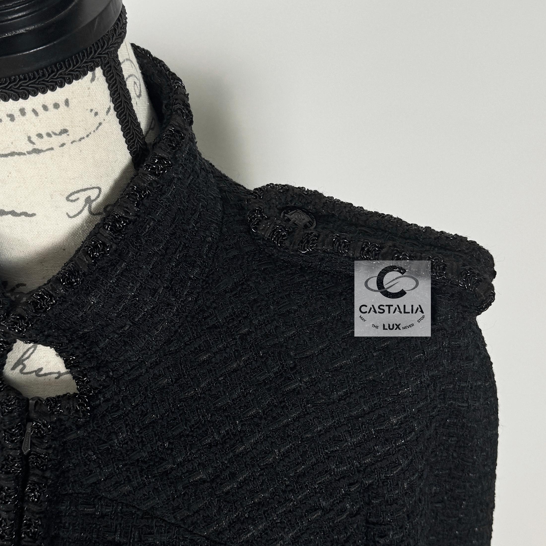 Chanel Kate Moss Style Black Lesage Tweed Jacket 5