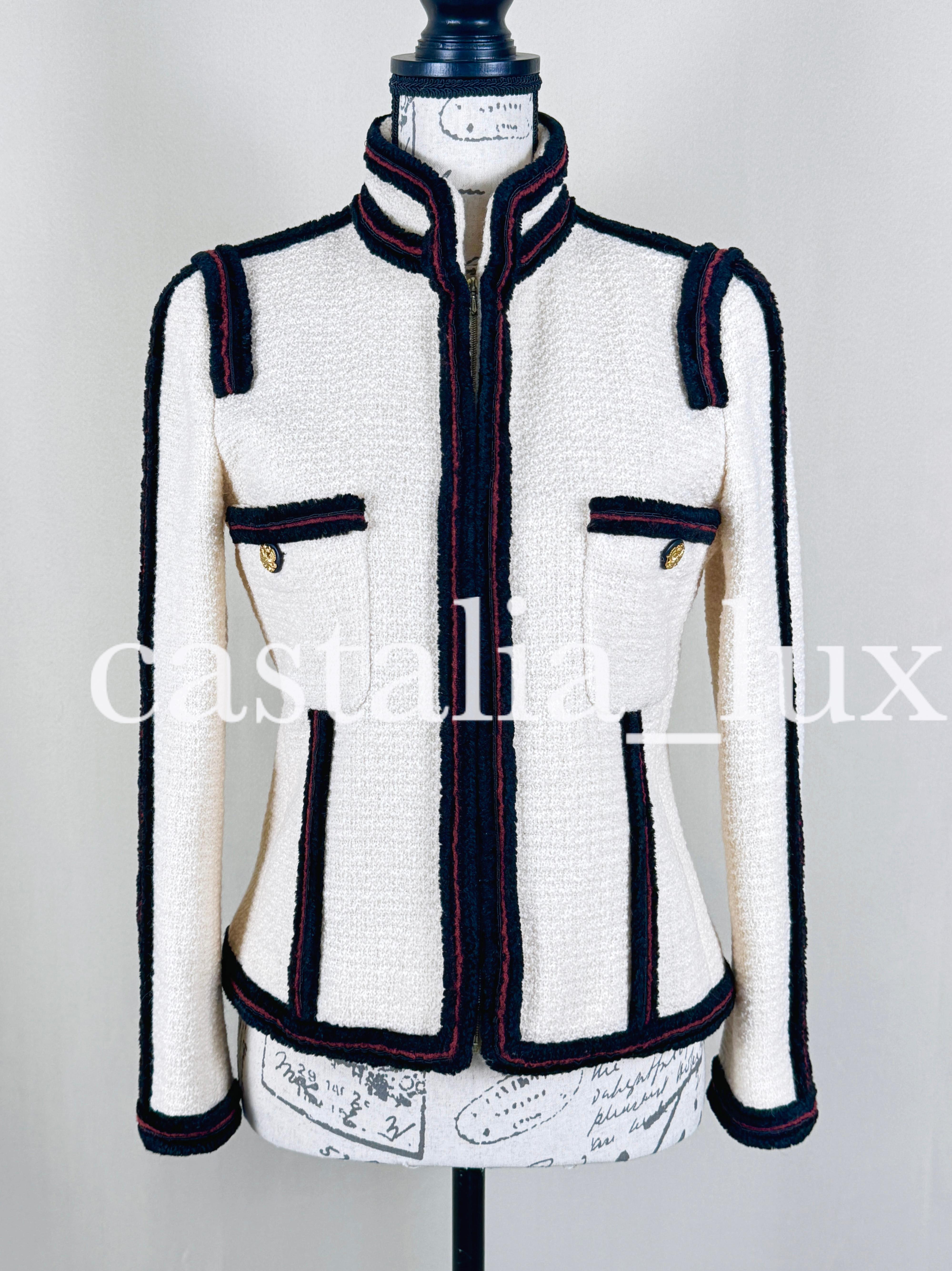Chanel Kate Moss Stil Sammler Tweed Jacke im Angebot 7
