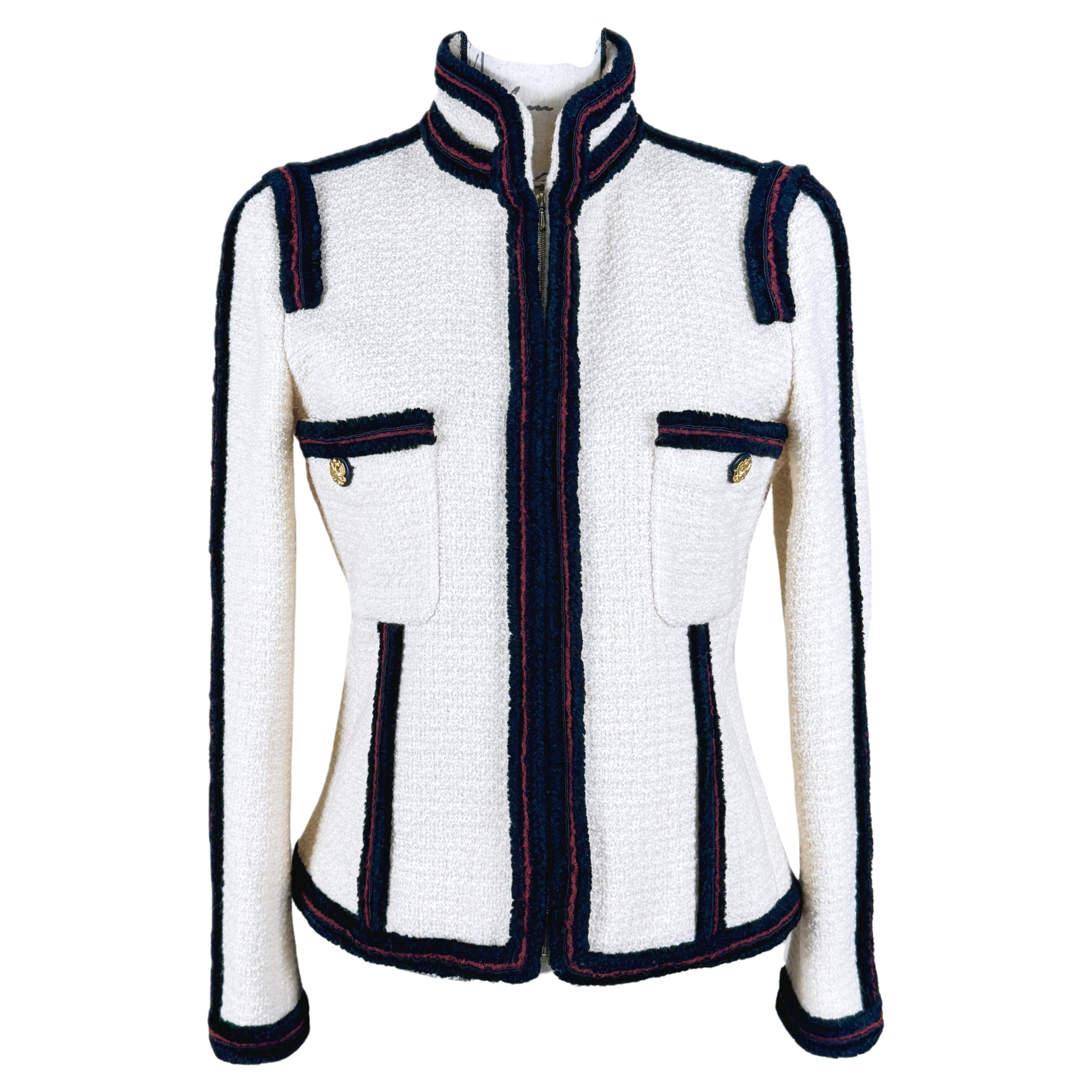 Chanel Kate Moss Stil Sammler Tweed Jacke im Angebot