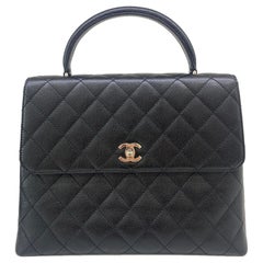 Chanel Kelly Caviar Black Large Vintage