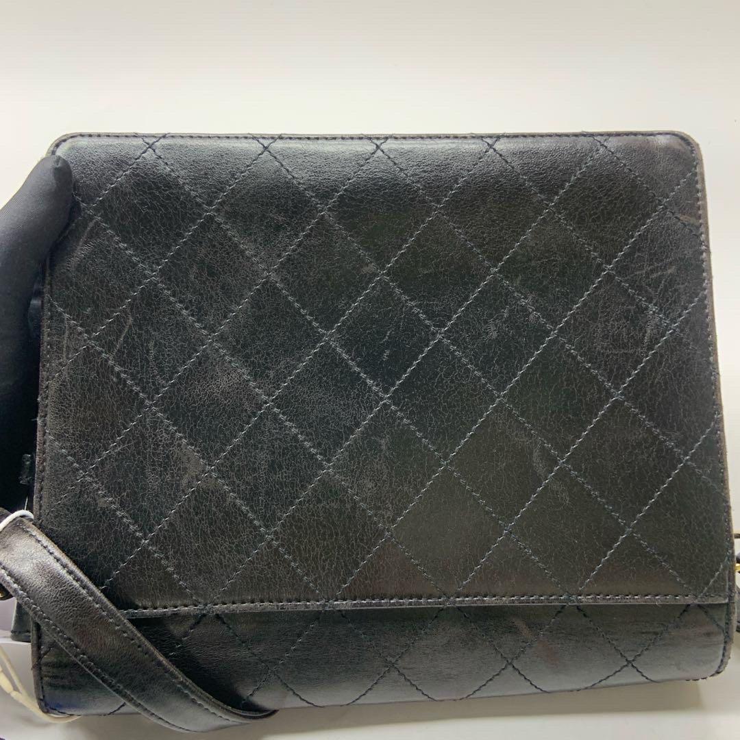 Chanel Bolso con solapa Kelly Piel negra Correa ajustable Herrajes dorados 24k en venta 5