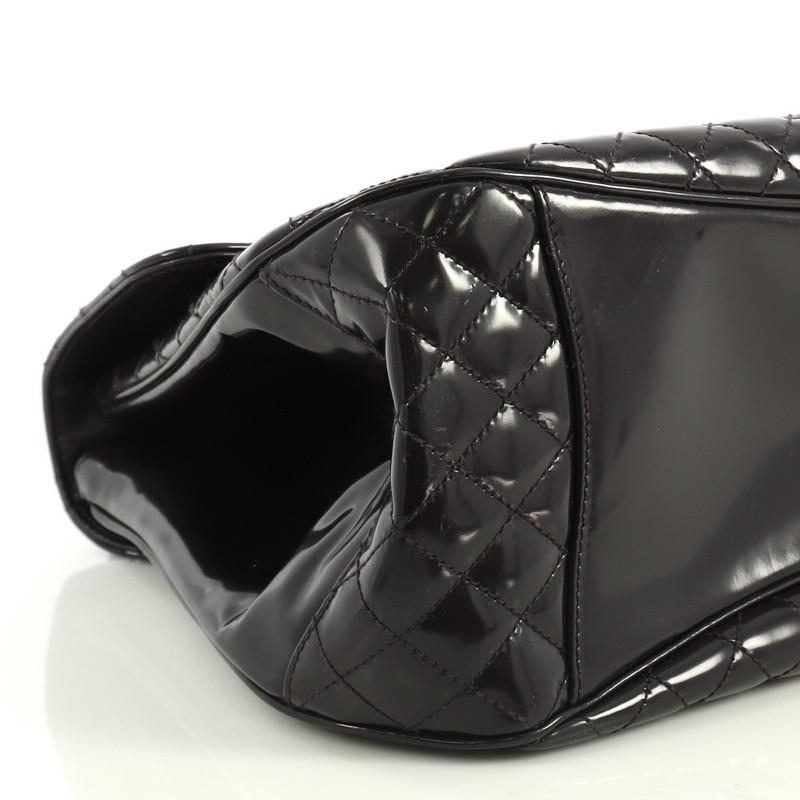 Chanel Kelly Mademoiselle Lock Top Handle Bag Quilted Glazed Calfskin East West 1