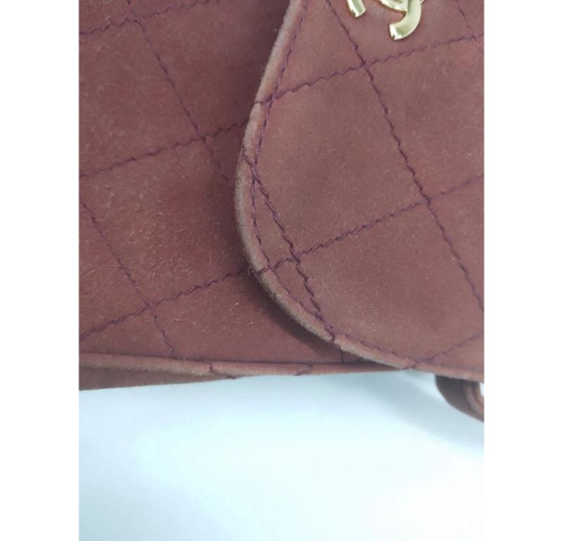 Chanel Kelly Mini 1997 -1999 Caramel Tan Suede Leather Top Handle Bag 11