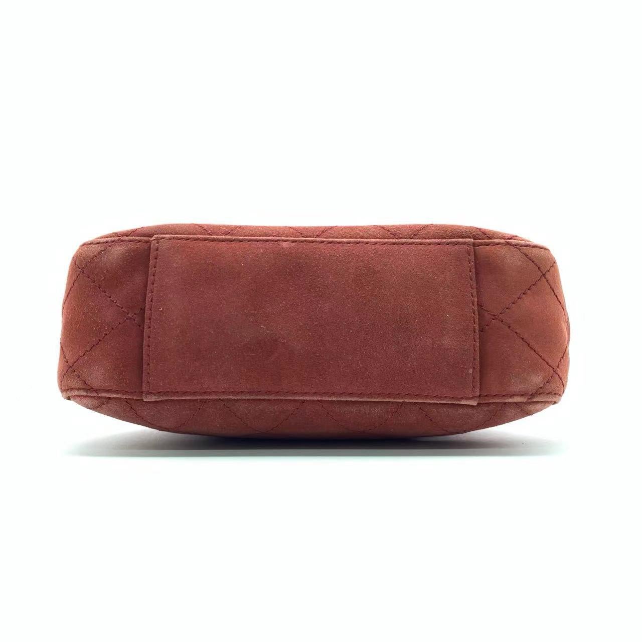 Chanel Kelly Mini 1997 -1999 Caramel Tan Suede Leather Top Handle Bag 1