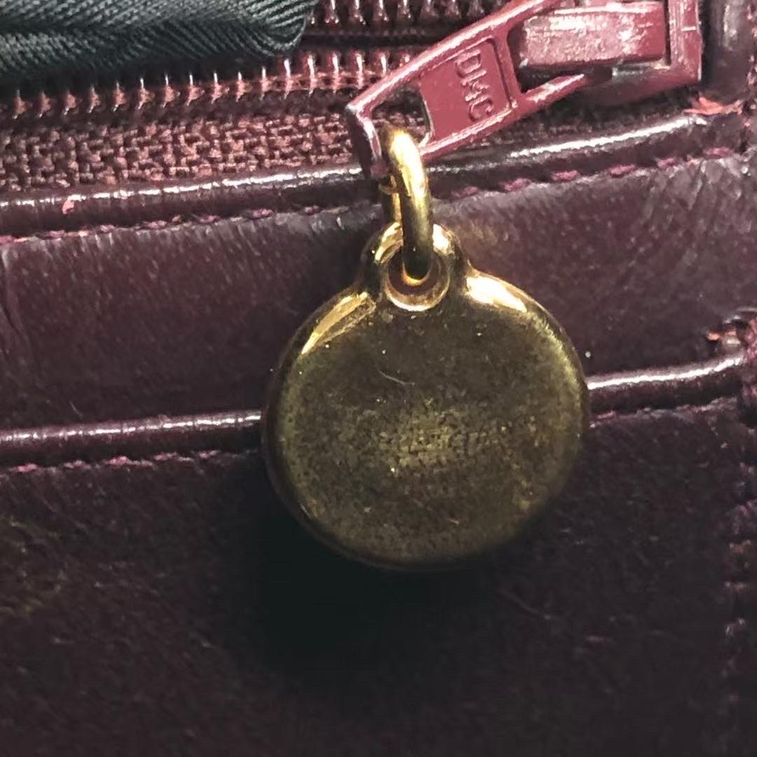 Chanel Kelly Mini Vintage Burgundy Suede Leather Top Handle Bag For Sale 14