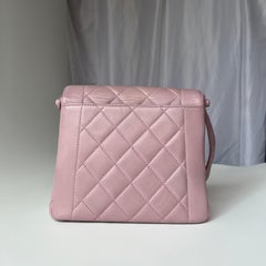 Chanel Kelly Mini Vintage Lavender Lambskin Leather Top Handle Bag