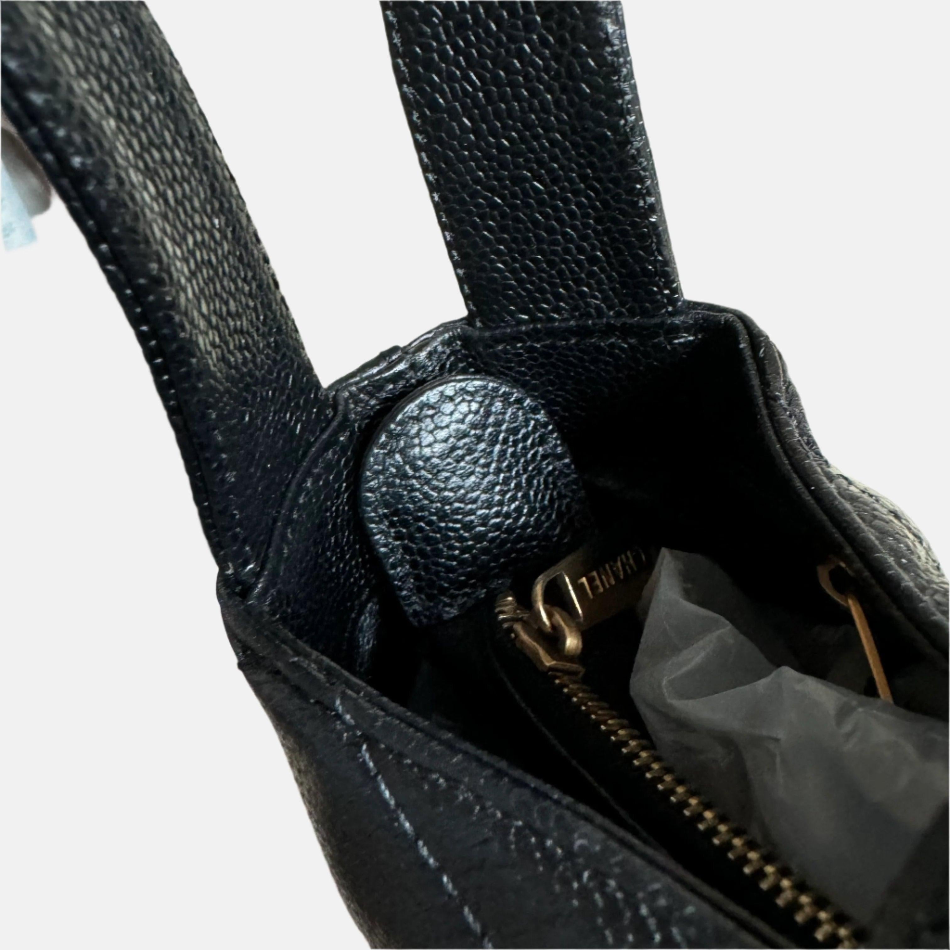 Chanel Kelly Top Handle Bag Black Caviar Leather, 2000-2002 7