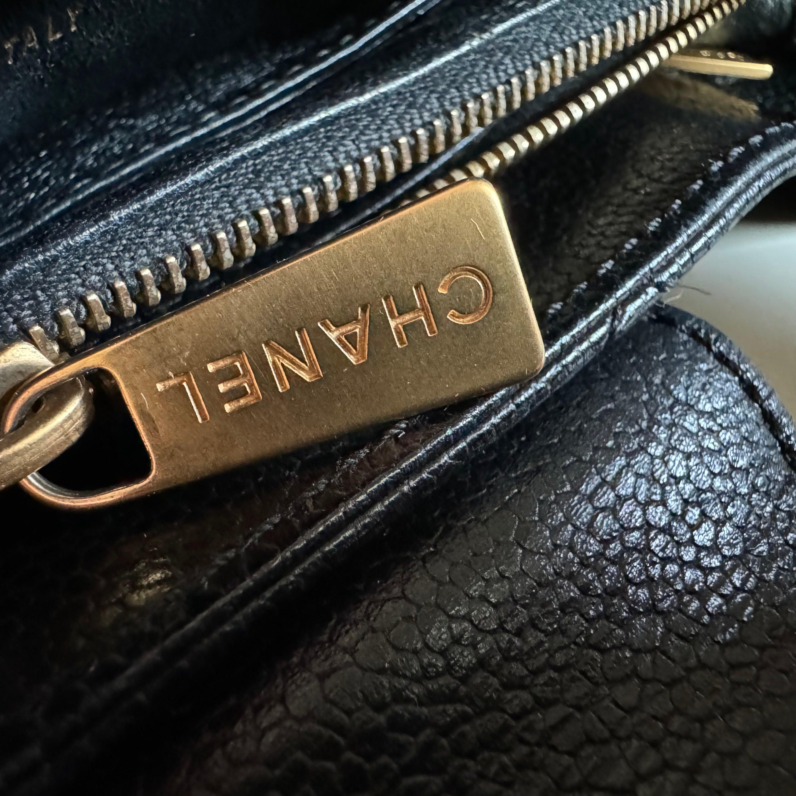 Chanel Kelly Top Handle Bag Black Caviar Leather, 2000-2002 13