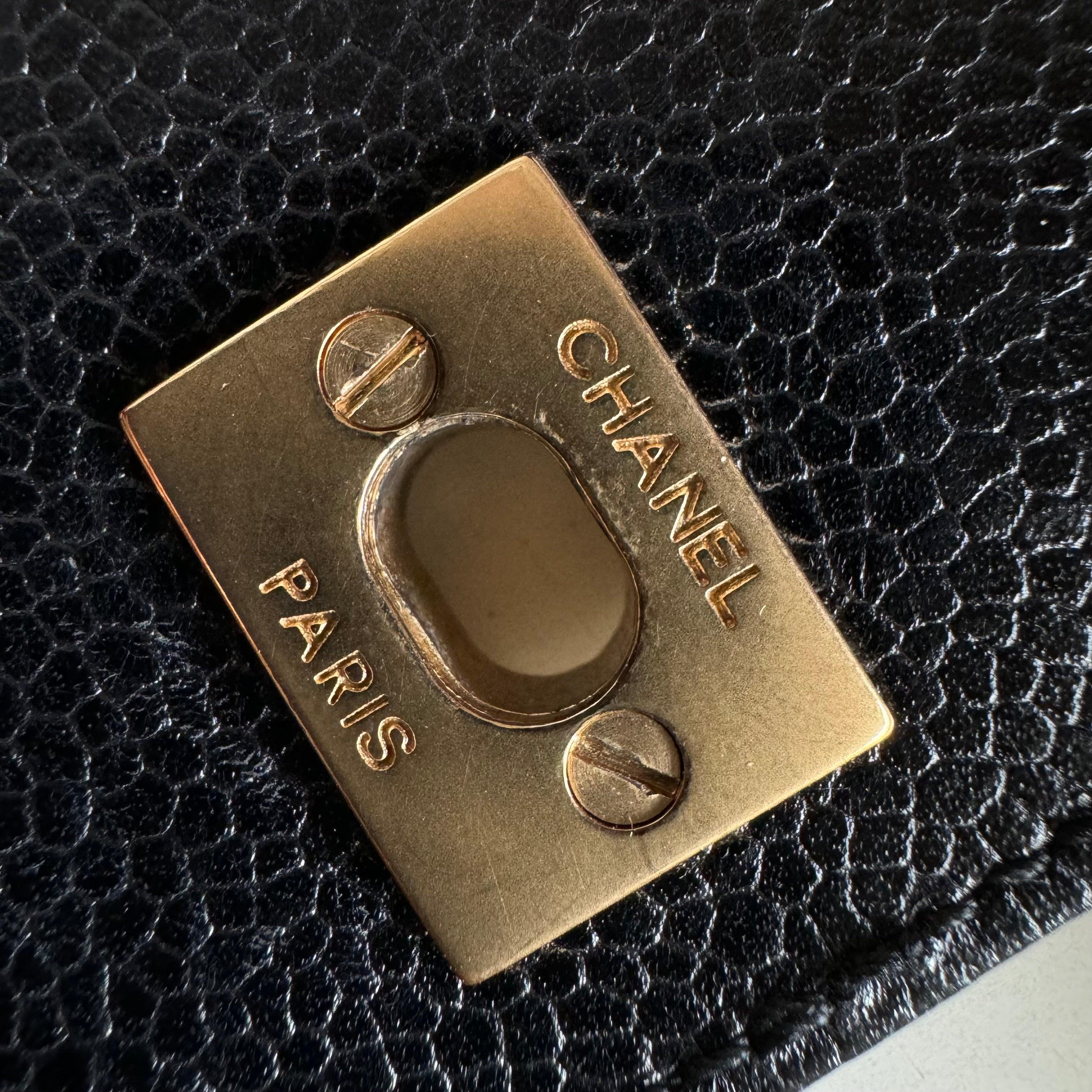 Chanel Kelly Top Handle Bag Black Caviar Leather, 2000-2002 14