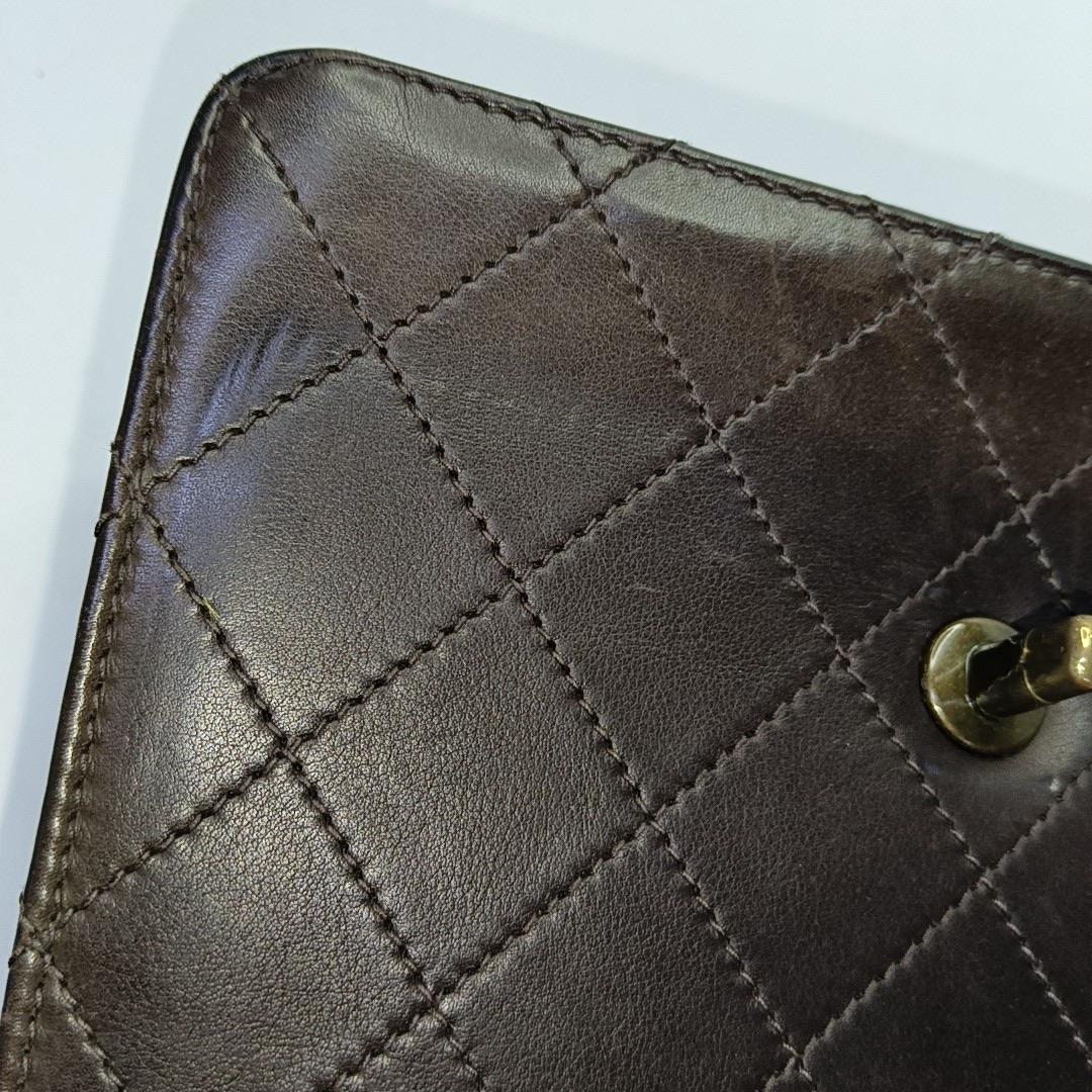 Chanel Kelly Vintage Brown Calfskin Leather Top Handle Bag en vente 7