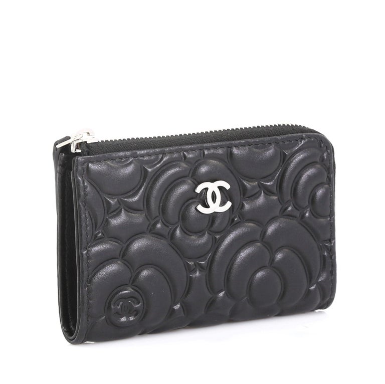 Chanel Key Pouch Camellia Lambskin at 1stDibs