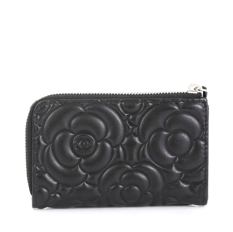 Chanel Key Pouch Camellia Lambskin at 1stDibs