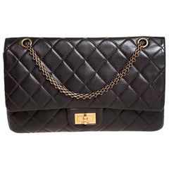 Chanel Khaki Brown Quilted Leather Reissue 2.55 Classic 227 Flap Bag