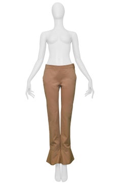 Chanel Khaki Flared Cotton Pants