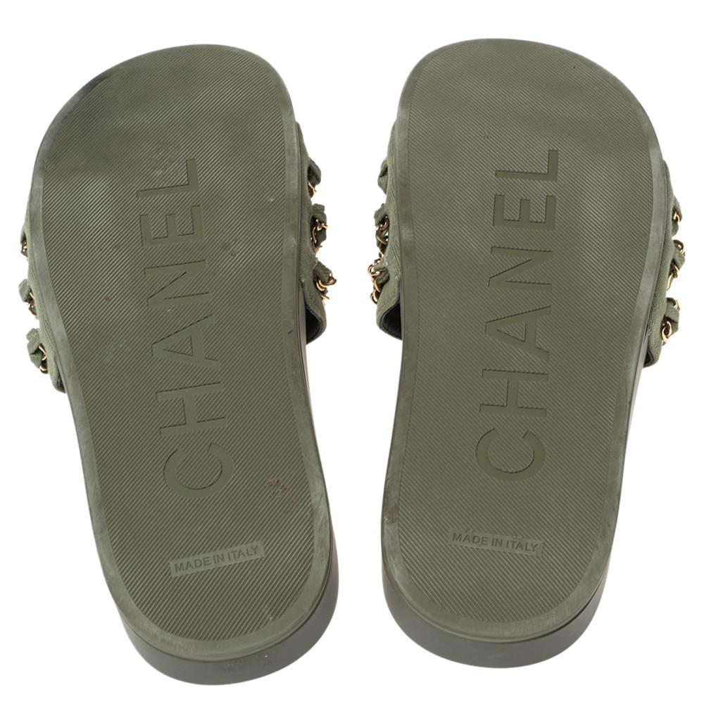 khaki green flat sandals