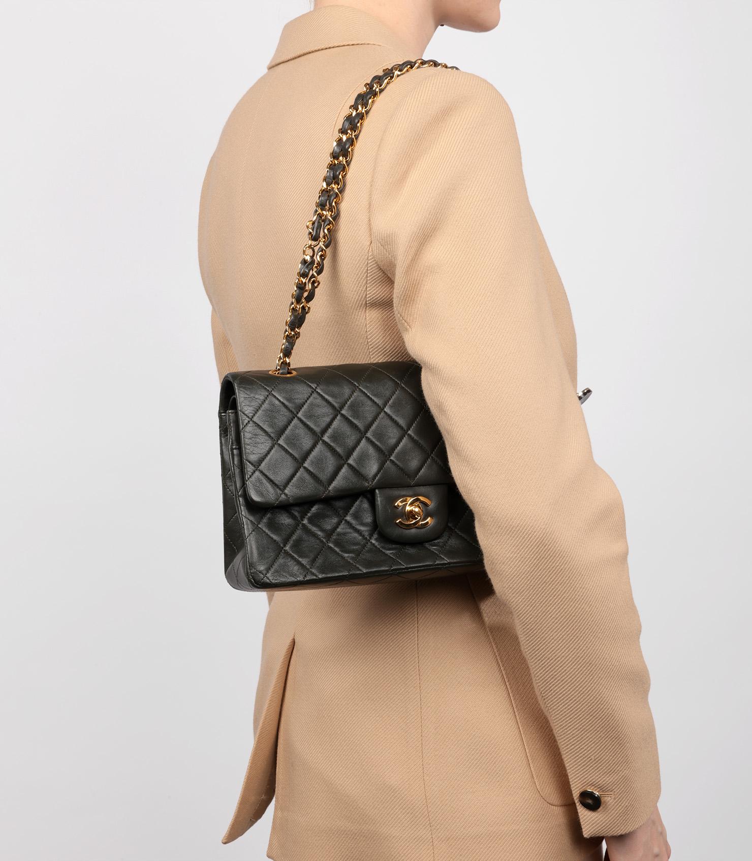 Chanel Khaki Quilted Lambskin Vintage Medium Classic Double Flap Bag

Brand- Chanel
Model- Medium Classic Double Flap Bag
Product Type- Shoulder
Serial Number- 16*****
Age- Circa 1989
Accompanied By- Chanel Dust Bag, Authenticity Card
Colour-