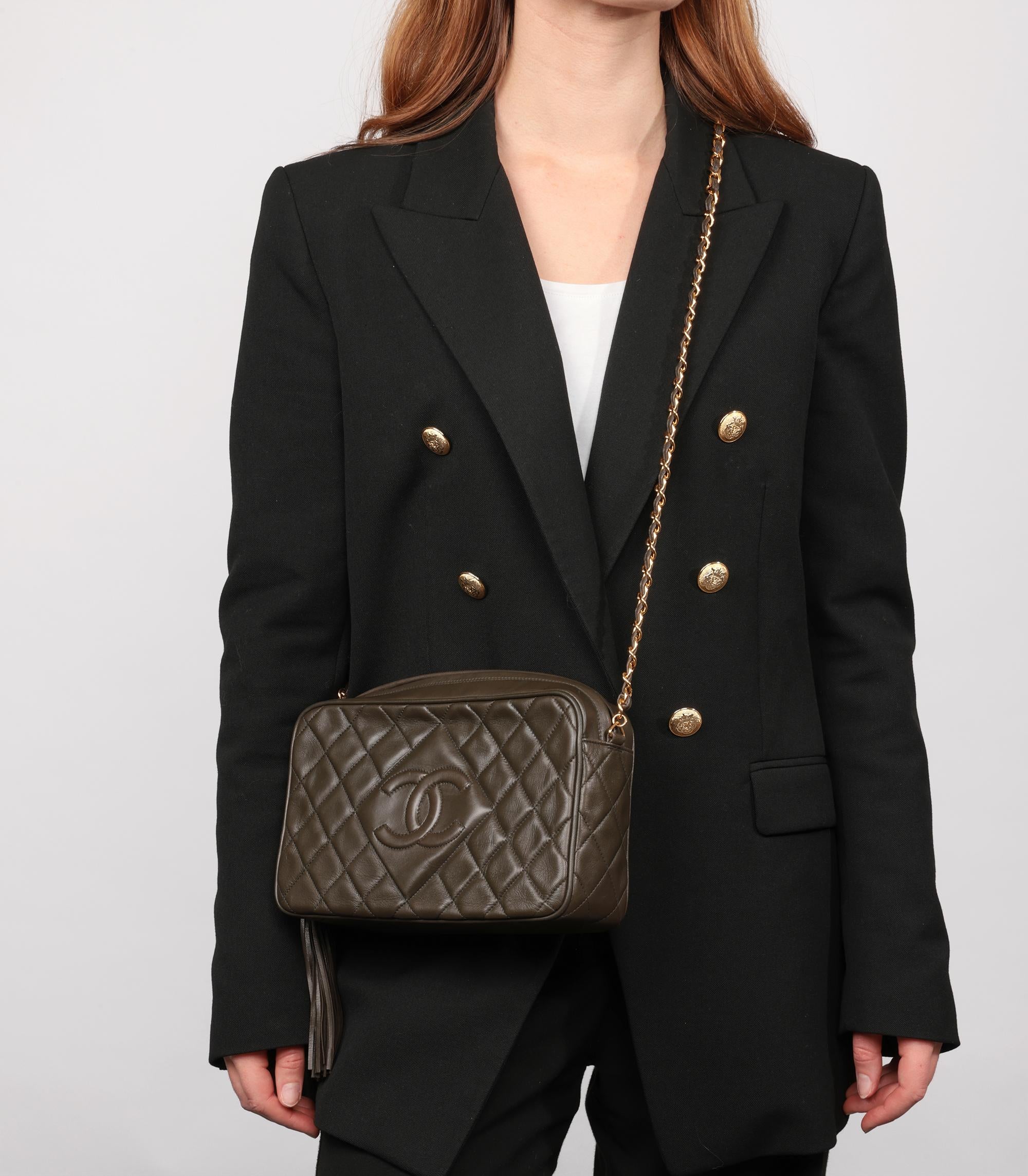 Chanel Khaki Quilted Lambskin Vintage Medium Timeless Camera Bag

Product Details
Xupes Ref: HB5722
Brand: Chanel
Model: Medium Timeless Camera Bag
Type: Shoulder, Crossbody
Serial Number: 2888061
Age: 1993
Accompanied By: Chanel Dust Bag,