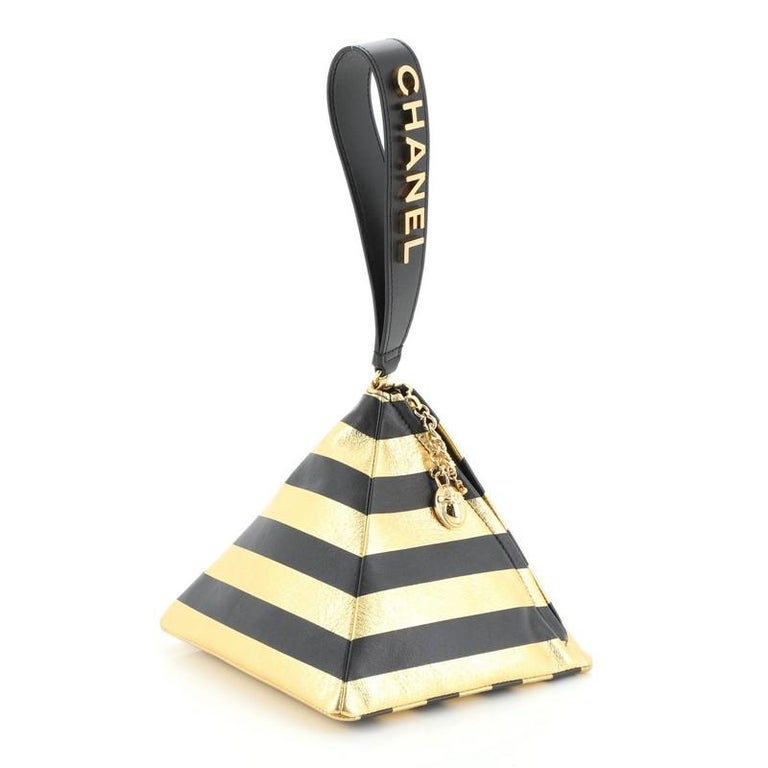 Chanel Kheops Pyramid Bag Striped Lambskin