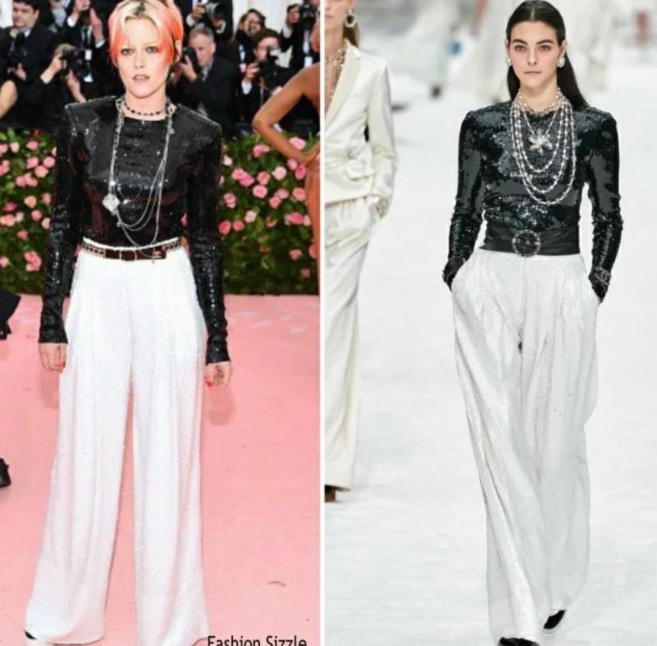 Chanel Kirsten Stewart White Pants Trousers  For Sale 6