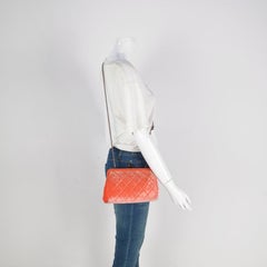 Chanel KissLock Coral Orange Velvet Crossbody Bag