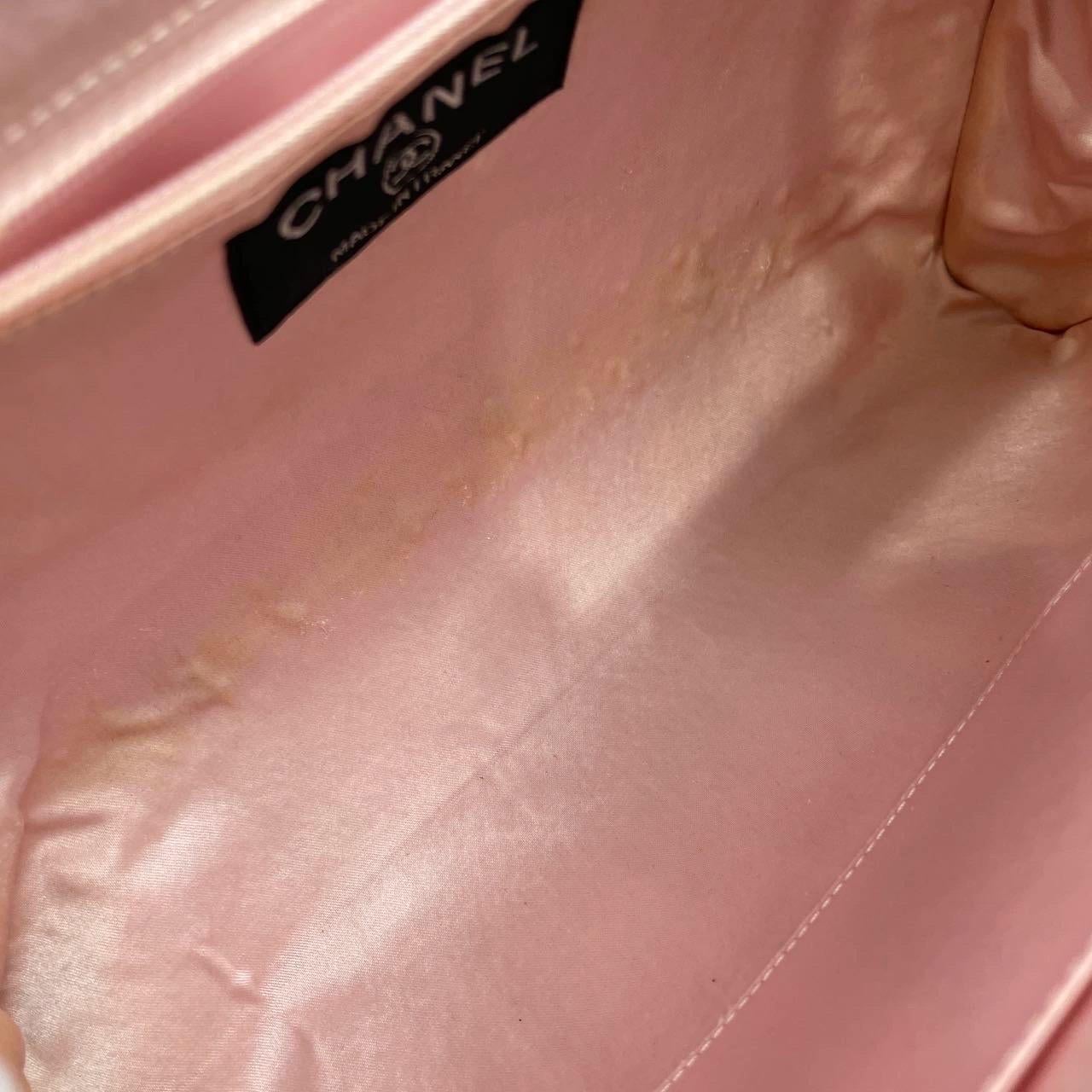 Chanel Kisslock Frame sac violet rose tissu 2000-2003 en vente 2