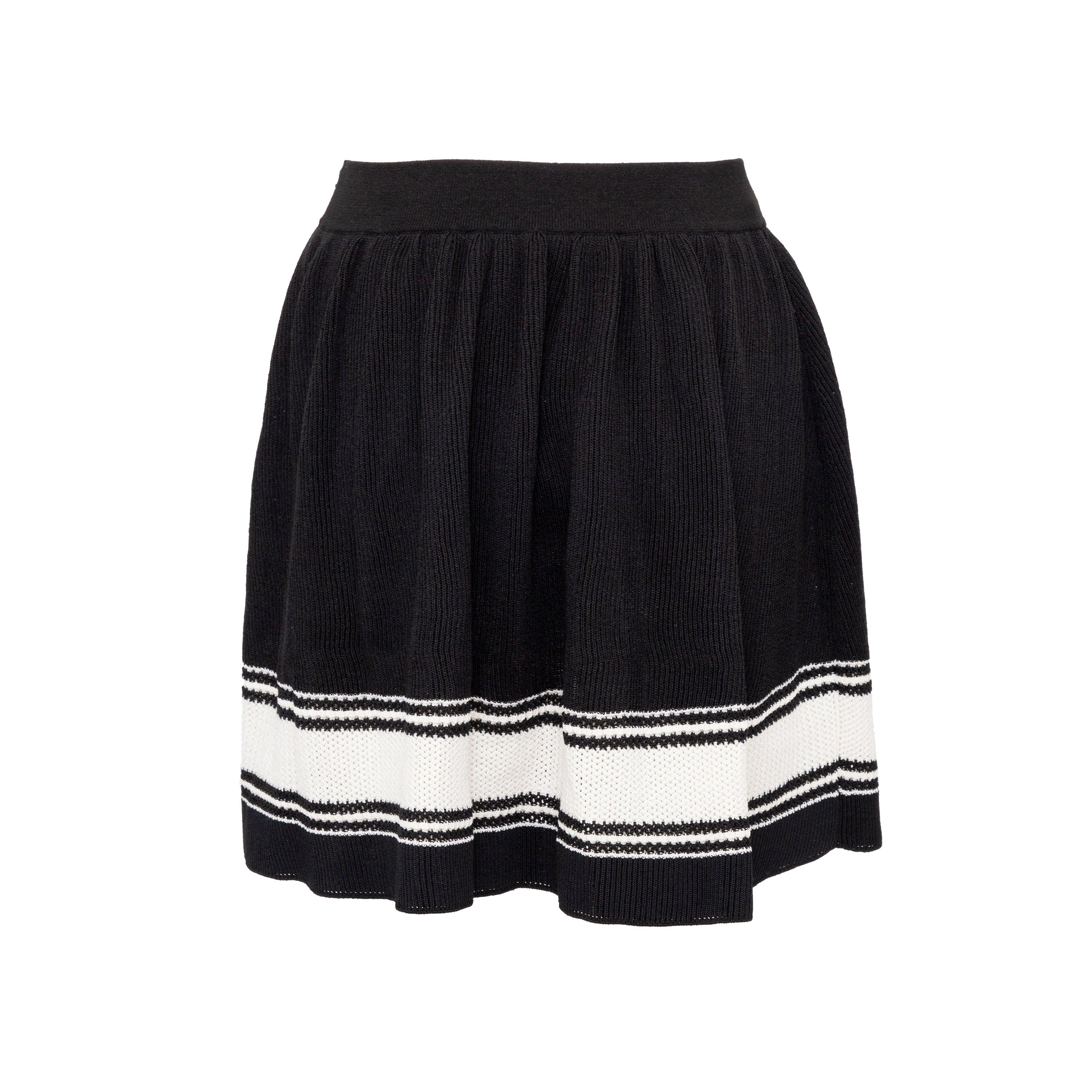 Black Chanel Knit Skirt - '10s For Sale