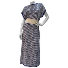 CHANEL Knit Striped Maxi dress 