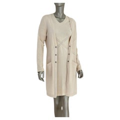 Chanel Knit Two-Piece Cashmere Dress & Cardigan Set Sz.38