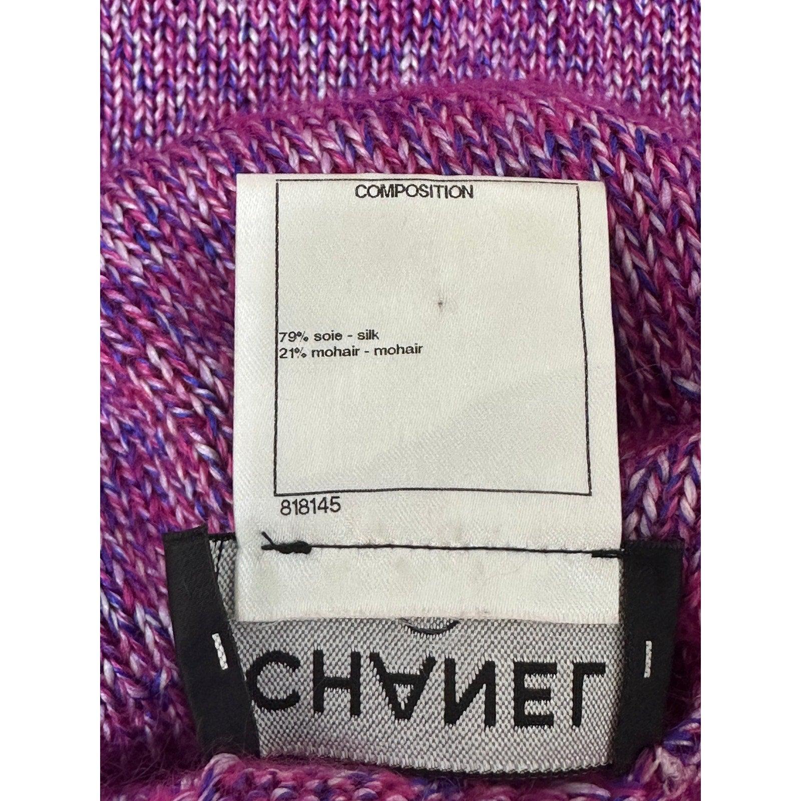 Chanel gestricktes Midi-Rollkragenkleid Sz.38 im Angebot 2