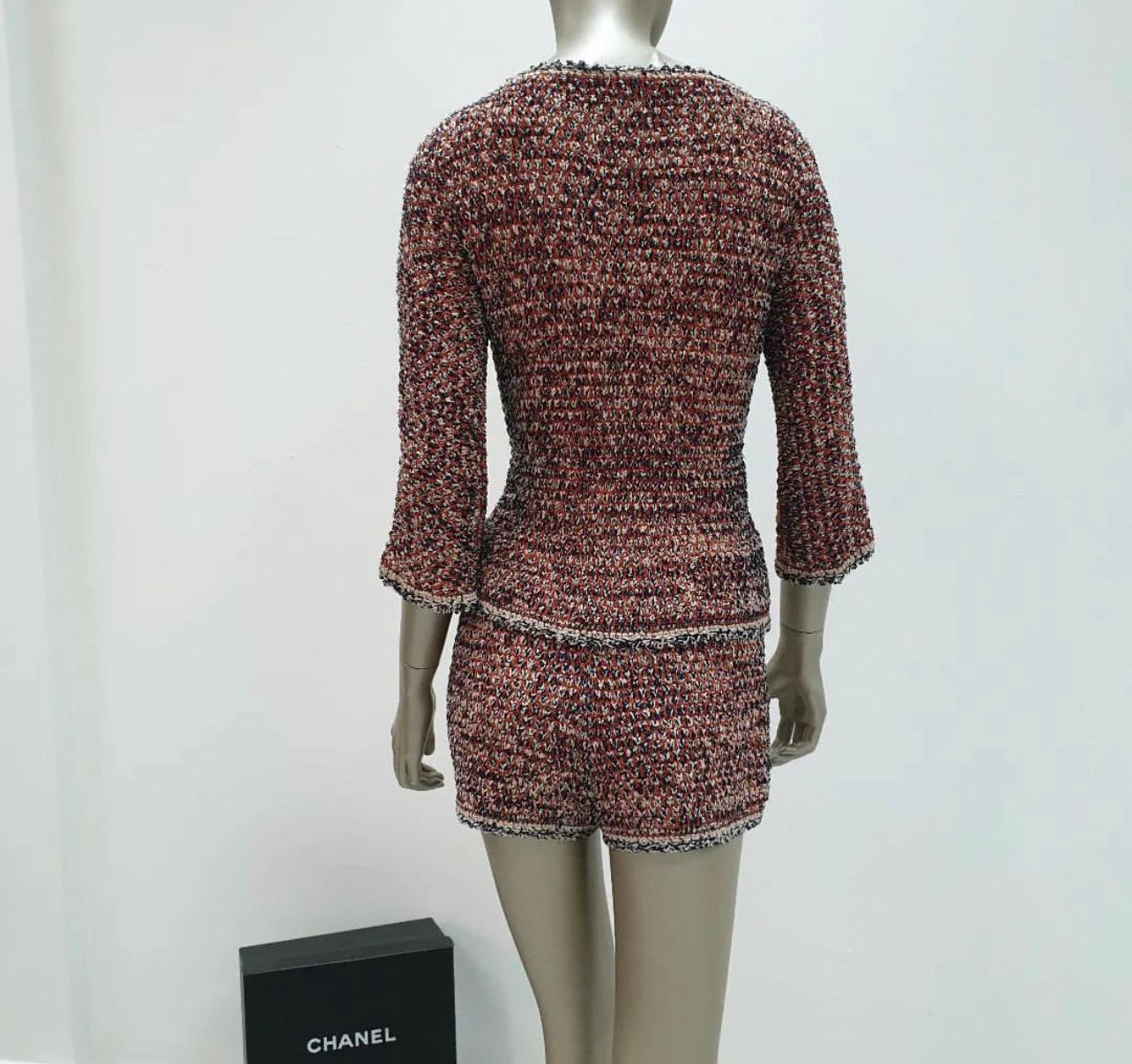 Chanel Knitted Set Pullover Shorts Suit In Excellent Condition In Krakow, PL