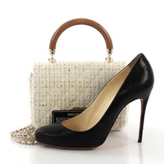 Chanel Knock on Wood Top Handle Bag Quilted Tweed Mini